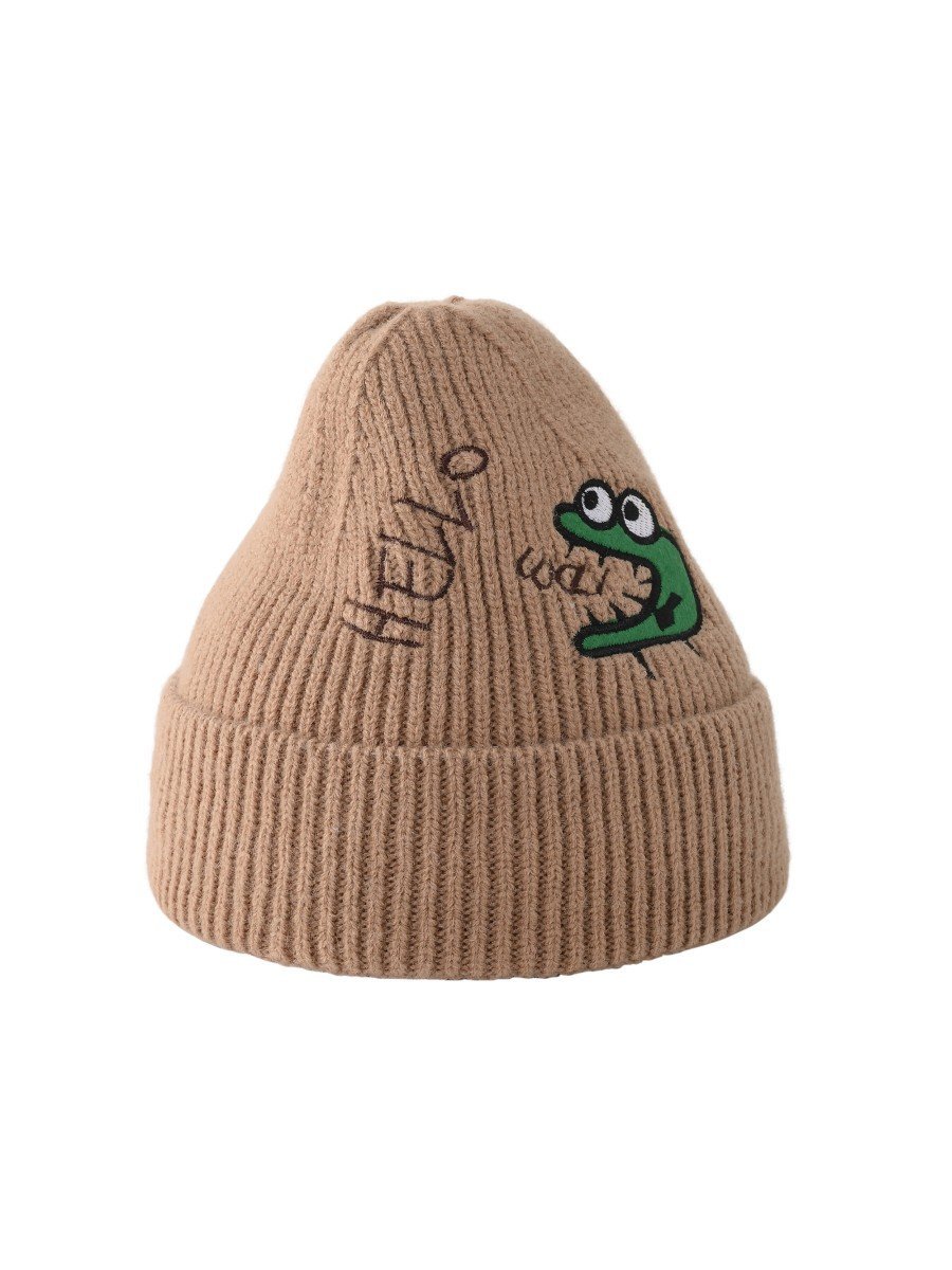 Chłopięca czapka zimowa Hello Dino beżowa Be Snazzy r.48/54