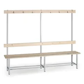 Wyposażenie sportowe i gimnastyczne - B2B Partner Ławeczka do szatni z wieszakami, długość 2000 mm - jednostronna 179966 - miniaturka - grafika 1