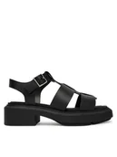Sandały damskie - Calvin Klein Sandały Chunky Sandal Fisherm Lth HW0HW02904 Czarny - miniaturka - grafika 1