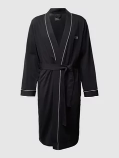 Szlafroki męskie - Szlafrok z paskami w kontrastowym kolorze model ‘Kimono BM’ - grafika 1