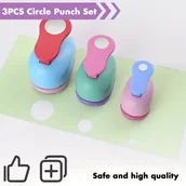 Rękodzieło - TEMU Zestaw Dziurkaczy do Kółek 3/8 cala, 5/8 cala i 1 cale – 3 Rozmiary, Do Scrapbookingu, Kartek DIY, Dzienników i Domowego Konfetti, Losowe Kolory - miniaturka - grafika 1