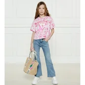 Spodnie i spodenki dla dziewczynek - Guess Jeansy | flare fit | stretch - miniaturka - grafika 1