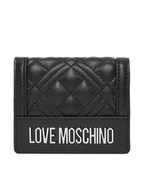 Portfele - LOVE MOSCHINO Mały Portfel Damski JC5601PP1NLA000B Czarny - miniaturka - grafika 1