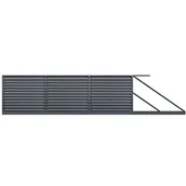Ogrodzenia - Polbram Brama przesuwna Kreta 5x1,5 m prawa automat - miniaturka - grafika 1