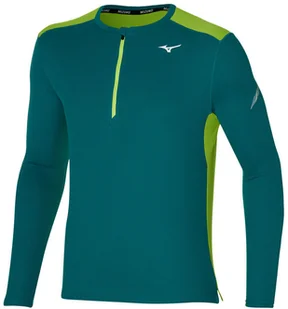 MIZUNO Koszulka do biegania DRYAEROFLOW LS HZ - Koszulki sportowe męskie - miniaturka - grafika 1