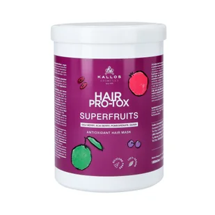 KALLOS KJMN PRO-TOX SUPERFRUITS Antyoksydacyjna maska do włosów 1000 ml - Maski do włosów - miniaturka - grafika 1