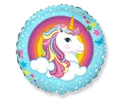 Urodziny dziecka - Qualatex Balon foliowy Jednorożec - 46 cm - 1 szt 401586 - miniaturka - grafika 1