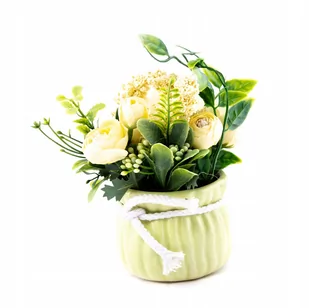 Kwiat W Doniczce Kolorowy Bukiet Różne Kolory - Sztuczne kwiaty - miniaturka - grafika 1