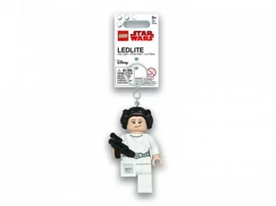POLTOP LEGO Star Wars. LGL-KE125 Brelok z latarką, księżniczka Leia z blasterem - Breloczki dla dzieci - miniaturka - grafika 1