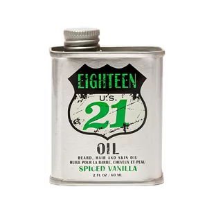 18.21 Man Made Spiced Vanilla Oil Olejek do włosów, brody i ciała 60 ml - Kosmetyki i akcesoria do pielęgnacji brody - miniaturka - grafika 1