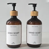 Pozostałe akcesoria kosmetyczne - TEMU 2-pak BPA-Free Plastikowe Buteleczki z Pompką do Mydła do Rąk i Naczyń, Bezzapachowe Pojemniki z Pompką do Mydła w Płynie do Łazienki i Kuchni, - miniaturka - grafika 1