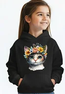 Bluzy dla dziewczynek - Bluza z kotem dla dziewczynki kotek6 - miniaturka - grafika 1
