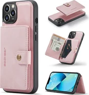 Etui i futerały do telefonów - König Design Etui kompatybilne z Apple iPhone 14 Etui na telefon komórkowy ze skóry syntetycznej - Etui na telefon komórkowy różowe - miniaturka - grafika 1