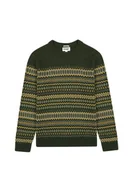 Swetry męskie - SWETER MĘSKI WRANGLER 112357294 FAIRISLE SWEATER VERDANT GREEN XL - miniaturka - grafika 1