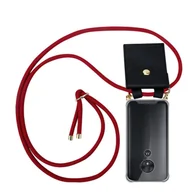 Etui i futerały do telefonów - Łańcuszek Pokrowiec Do Motorola MOTO G7 POWER w RUBINOWO CZERWONY Etui Obudowa Case Cover Ochronny Cadorabo - miniaturka - grafika 1