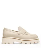 Półbuty damskie - Badura Loafersy GISELLE-24SS202 Beżowy - miniaturka - grafika 1