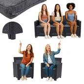 Meble ogrodowe - KETER Zestaw mebli ogrodowych Marie dla 5 osób grafitowy, bez stołu - miniaturka - grafika 1