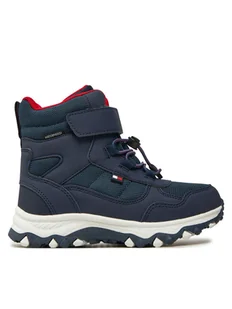 Tommy Hilfiger Trzewiki Fur Boot T1X5-33710-1492 S Granatowy - Buty dla chłopców - miniaturka - grafika 1