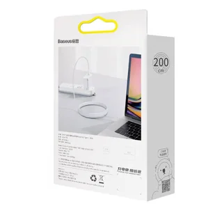 Baseus Superior kabel przewód USB Typ C - USB Typ C szybkie ładowanie Quick Charge / Power Delivery / FCP 100W 5A 20V 2m biały (CATYS-C02) - Kable USB - miniaturka - grafika 6