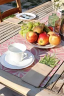 Obrusy i serwetki - Bieżnik plamoodporny bawełniany kręgi rożewy - miniaturka - grafika 1