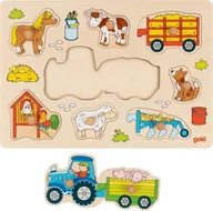 Układanki dla dzieci - Goki, układanka Bajkowy traktor - miniaturka - grafika 1