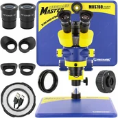 Mikroskopy i lupy - MIKROSKOP STEREOSKOPOWY TRINOKULAROWY MECHANIC MOS760-B11 7-60x + MCN 0,45x - miniaturka - grafika 1