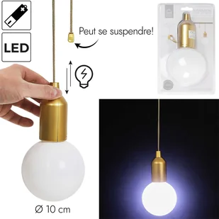 Lampa wisząca żarówka złota L - Lampy sufitowe - miniaturka - grafika 1