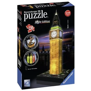 Ravensburger Puzzle 3D Big Ben Night Edition 216 - Puzzle - miniaturka - grafika 1