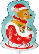 Ozdoby bożonarodzeniowe - Balon foliowy Renifer - 30 cm - 1 szt. - miniaturka - grafika 1