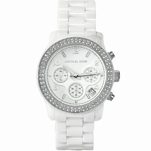 Białe ceramiczne ogniwo do zegarka Michael Kors MK5161 - Akcesoria do zegarków - miniaturka - grafika 1