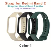 Akcesoria do smartwatchy - TEMU 3 szt. Sportowe paski do Redmi Smart Band 2/Xiaomi Smart Band 8 Active, pasek męski i damski Moda Sportowa Zegarek do Band 7 Strap /Set - miniaturka - grafika 1