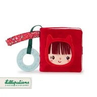 Gryzaki dla dzieci - LILLIPUTIENS Miękka mini-książeczka wielofunkcyjna z silikonowym gryzakiem Czerwony Kapturek 6 m+ - miniaturka - grafika 1