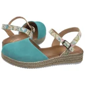 Sandały damskie - Sandały Turkusowe w Kwiaty 03065-06/00-5 (MA472-f) Maciejka - miniaturka - grafika 1