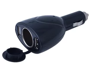 Ładowarka/adapter do zapalniczki 12/24V 2x USB 1000 mA + gniazdo EURO - Ładowarki samochodowe - miniaturka - grafika 1