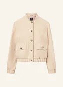 Marynarki i żakiety damskie - Joop! Bluzon Z Tweedu Jewel Z Błyszczącą Przędzą beige - miniaturka - grafika 1