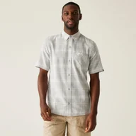 Koszule męskie - Regatta Męska koszula z krótkim rękawem Loran Srebrny, Rozmiar: L - miniaturka - grafika 1