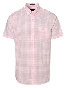 Gant Koszula męska Mężczyźni Regular Fit Bawełna różowy w kratkę button down, L - Koszule męskie - miniaturka - grafika 1