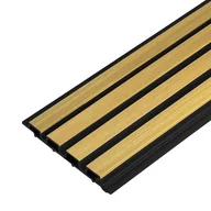 Elewacje - Deska Elewacyjna Kompozytowa Lamelowa Trapez Light Oak / Czarny – dł. 2,9 m - miniaturka - grafika 1