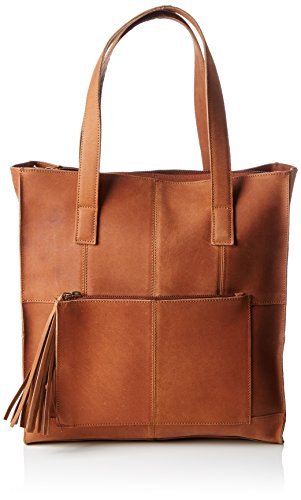 PIECES Damska torba na zakupy Pcvogeu Leather Shopping Bag Shopper, 37 x 41 x 12 cm, brązowy - Braun koniak koniak. - 37x41x12 cm (B x H x T)