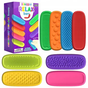 Relax Bars Zabawki Sensoryczne z Przyssawkami Antystresowe Silikonowe 8szt - Zabawki sensoryczne Relax Bars Zabawki Sensoryczne z Przyssawkami Antystresowe Silikonowe 8szt - Zabawki sensoryczne - miniaturka - grafika 1