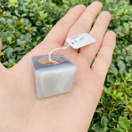 Pierścionki - Pierścionek Agat Szary Oszlifowany Rozmiar 11 - miniaturka - grafika 1