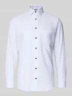 Koszule męskie - Koszula biznesowa o kroju regular fit z czystej bawełny z kołnierzykiem typu kent - miniaturka - grafika 1