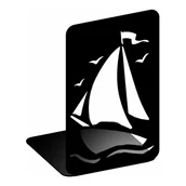 Podpórki do książek - Podpórka stojak do książek AD16 ŁÓDKA czarny - miniaturka - grafika 1