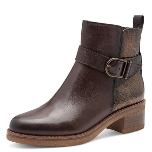 Marco Tozzi Damskie 2-25351-45 modne kozaki, Mocca Comb, 37 EU, Mocca Comb, 37 EU