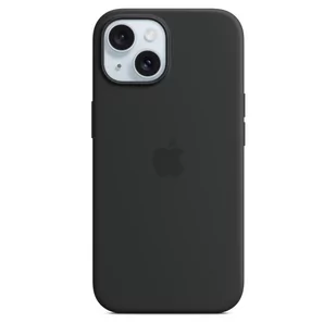 Etui silikonowe z MagSafe do iPhonea 15  - czarne - Etui i futerały do telefonów - miniaturka - grafika 1