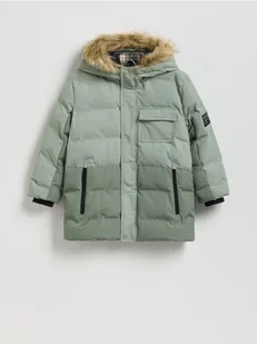 Reserved - Pikowana kurtka z kapturem - jasny zielony - Kurtki i płaszcze dla chłopców - miniaturka - grafika 1