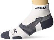 Skarpetki damskie - 2XU uniseks Vectr lekka poduszka 1/4 skarpety sportowe Biały/szary M - miniaturka - grafika 1