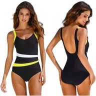 Stroje kąpielowe - STRÓJ KĄPIELOWY JEDNOCZĘŚCIOWY WYSZCZUPLAJĄCY KOSTIUM DAMSKI SPORTOWY L - miniaturka - grafika 1