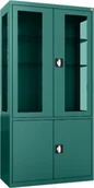 Meble i wyposażenie gabinetów medycznych - MDBW/2s.6033 szafa lekarska 2-skrzydłowa 2-komorowa zielona - miniaturka - grafika 1