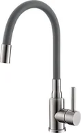 Baterie kuchenne - Bateria ALVEUS FLEXA inox + wąż szary (1147022) - miniaturka - grafika 1